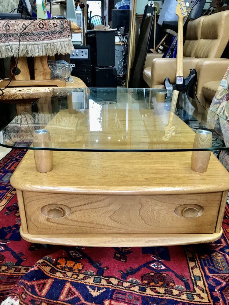 Ercol Glass top Pandora Coffee Table